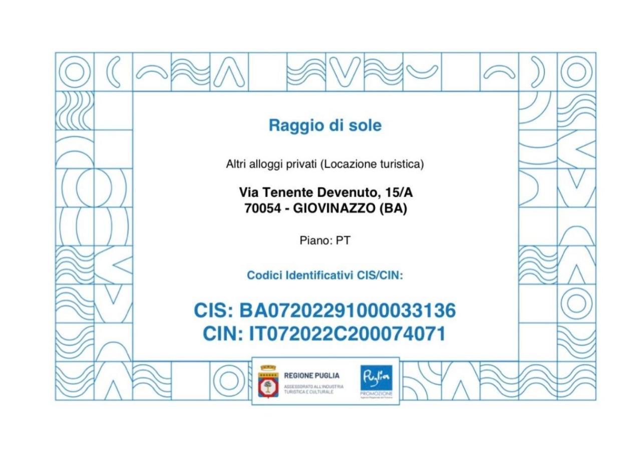 Casa Vacanza Raggio Di Sole Giovinazzo Esterno foto